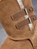 Johnature Wool Thick Soled Snow Boots Versatile Cow Suede Thickened Plush Warm Women's Mid-calf Boots
