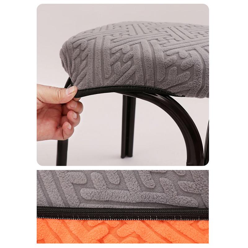 Jacquard Bar Chair Cover Stretch Short Back Bar Stool Covers Dining Room Anti-Dirty Seat Slipcovers For Hotel Wedding Home