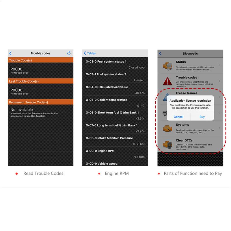Autodiagnosescan-Tool, Scanner, Diagnosegerät mit Live-Daten, OBD-II-Scanner für Auto und LKW, Fehlercodes lesen und löschen