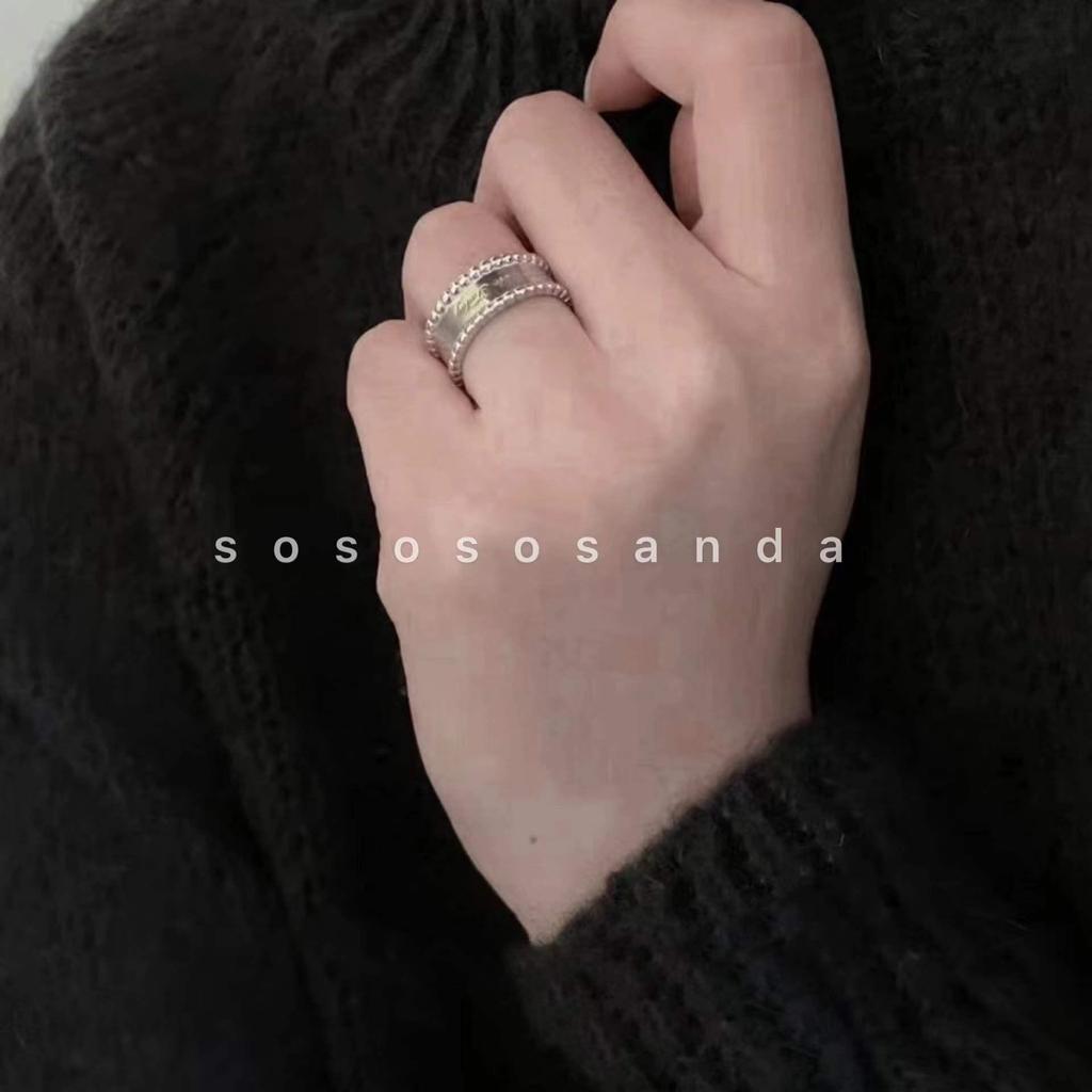 Korean Croissant Open Pig Nose Adjustable Double-Layer Ring for Women
