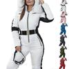 Women's Winter Outdoor Fashion One-Piece Ski Suit Sports Ski Set Zipper Hooded Ski Suit