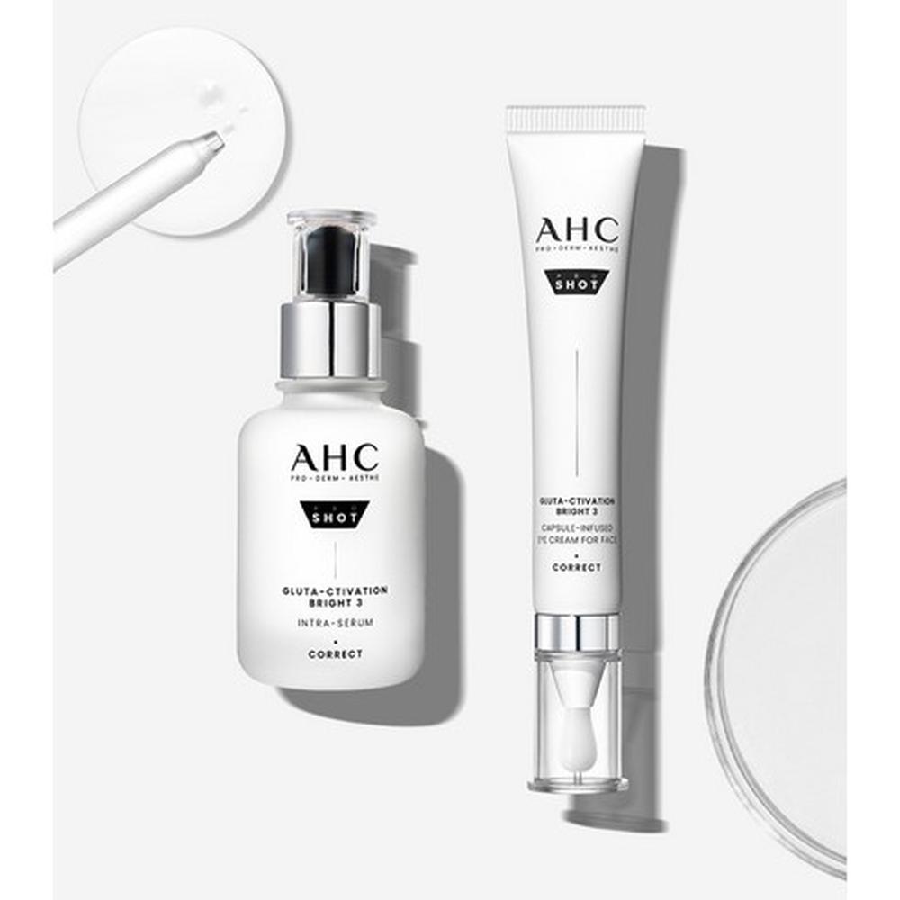 AHC Pro Shot Gluta Activation Bright 3 Capsule Infused Eye Cream for Face 30ml - Radiance Tone Care, Korean