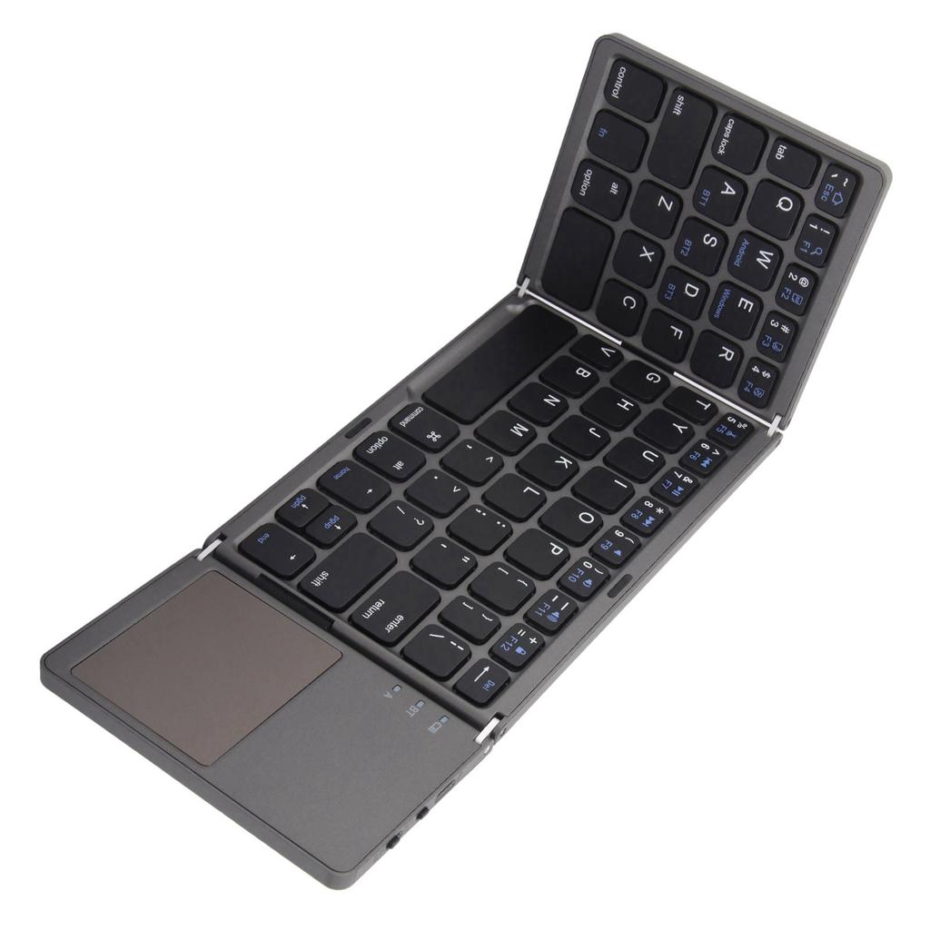   Keyboard Portable Folding DualMode   3.0 Rechargble Fingerboard with Toucad USB Wired(Black )
