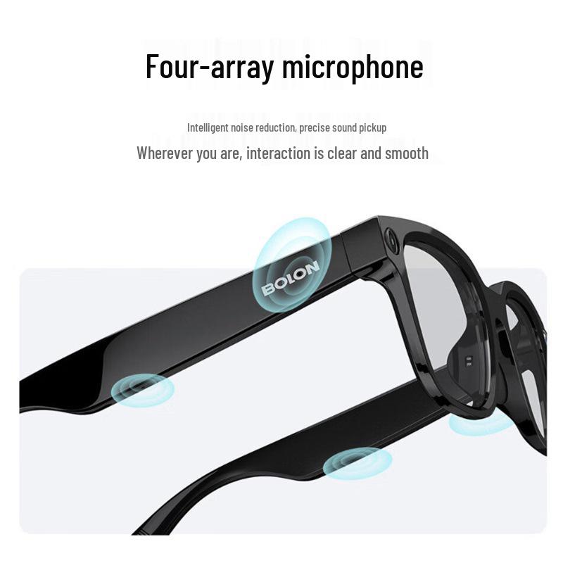 Rokid Leqi AI Fashion Smart Glasses with HD 1200W Pixel Photo/Video Recording and Voice Guidance.