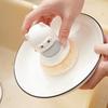 Cleaning Brush with Integrated Scrubber Powerful Decontamination Comfortable Handle Replaceable Brush Head Cleaning Scrubber Easy Dishwashing Tool