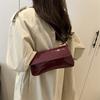Baguette Underarm Bag 2 Summer New Stylish Simple Commuter Flip Retro Solid Color Shoulder Bag