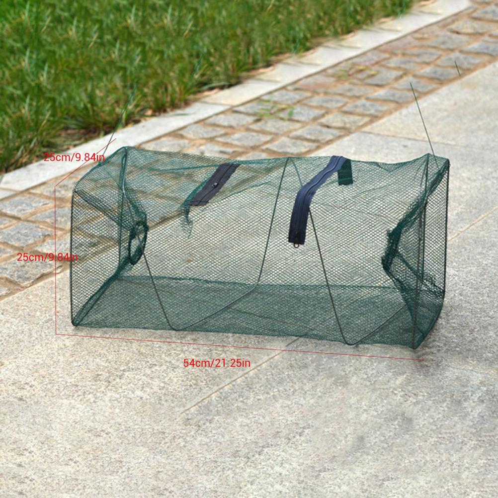 20cm Foldable Shrimp Cage Fishing Net Trap Outdoor Fishing Accessories For Shrimp Crayfish Crab Baits Netting Tackle Tools