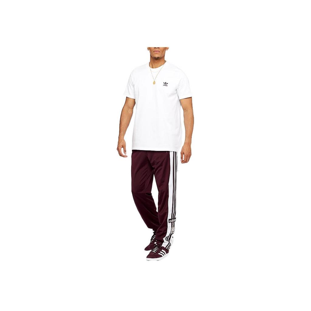 adidas Originals Side-Slit Retro Track Pants Men Bottoms Burgundy DH5752