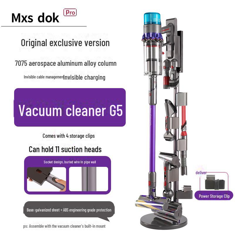 Dyson Vacuum Cleaner Storage Rack: Punch-Free Bracket for V7, V8, V10, V11, V12, 15G, G5 Models