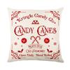 Christmas Pillowcase Decorative Linen Printed Porch Courtyard Sofa Home Decoration Pillowcase