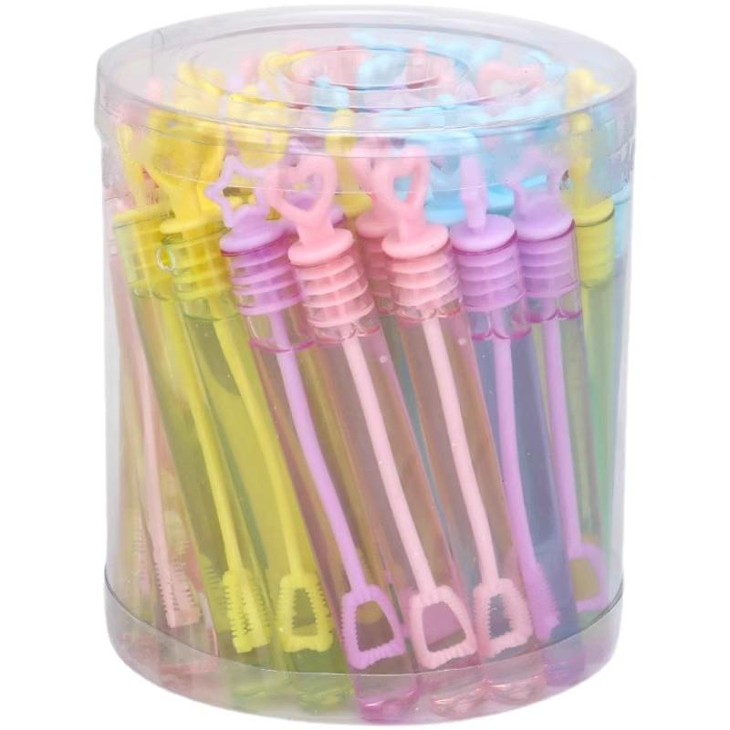 Mini Bubble Wand with Refill Solution - Children's Handheld Toy for Boys and Girls