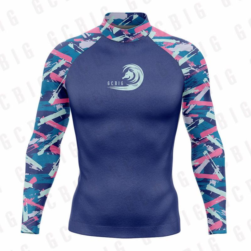 Mens Rash Guard Long Sleeve Quick Dry UV Protection Swim Shirt Surfing Snorkeling Water Sports