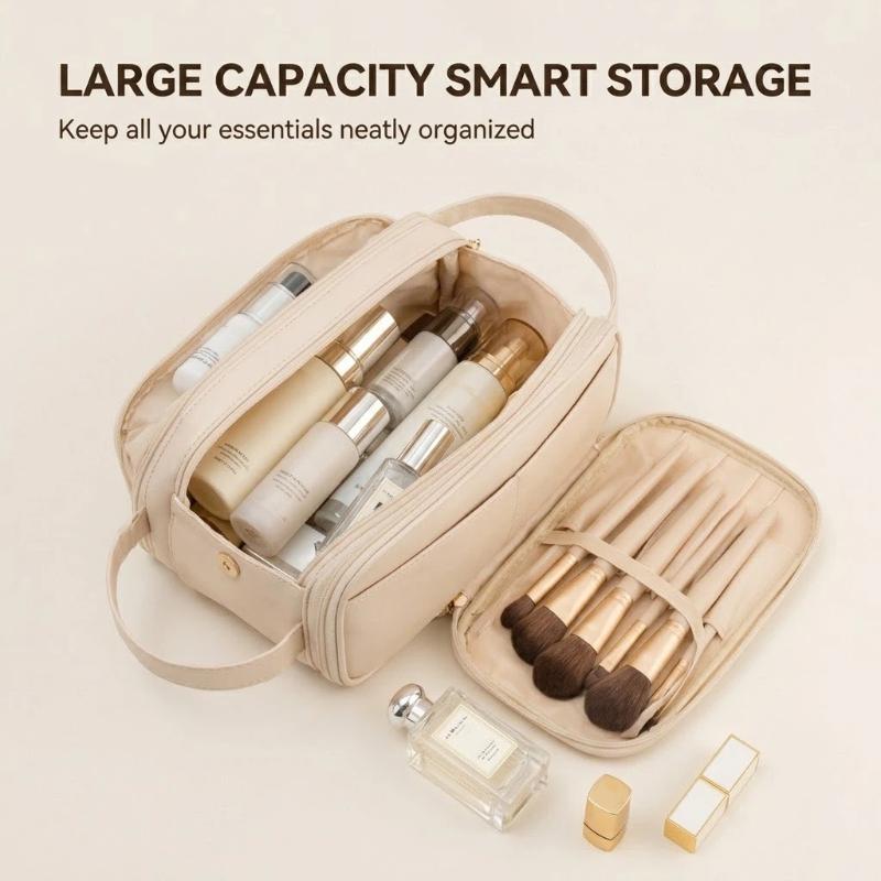 Travel Makeup Organizer Bag Large Capacity Multipurpose Storage Pouch for Cosmetics Personal Toiletries Outdoor Use