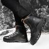 New autumn and winter velvet warm outdoor large size combat boots cotton boots high top snow boots