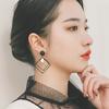 Fashion Geometry Square Presentation Earring Metal Rhombus Pendant Eardrop Women Jewelry Gift