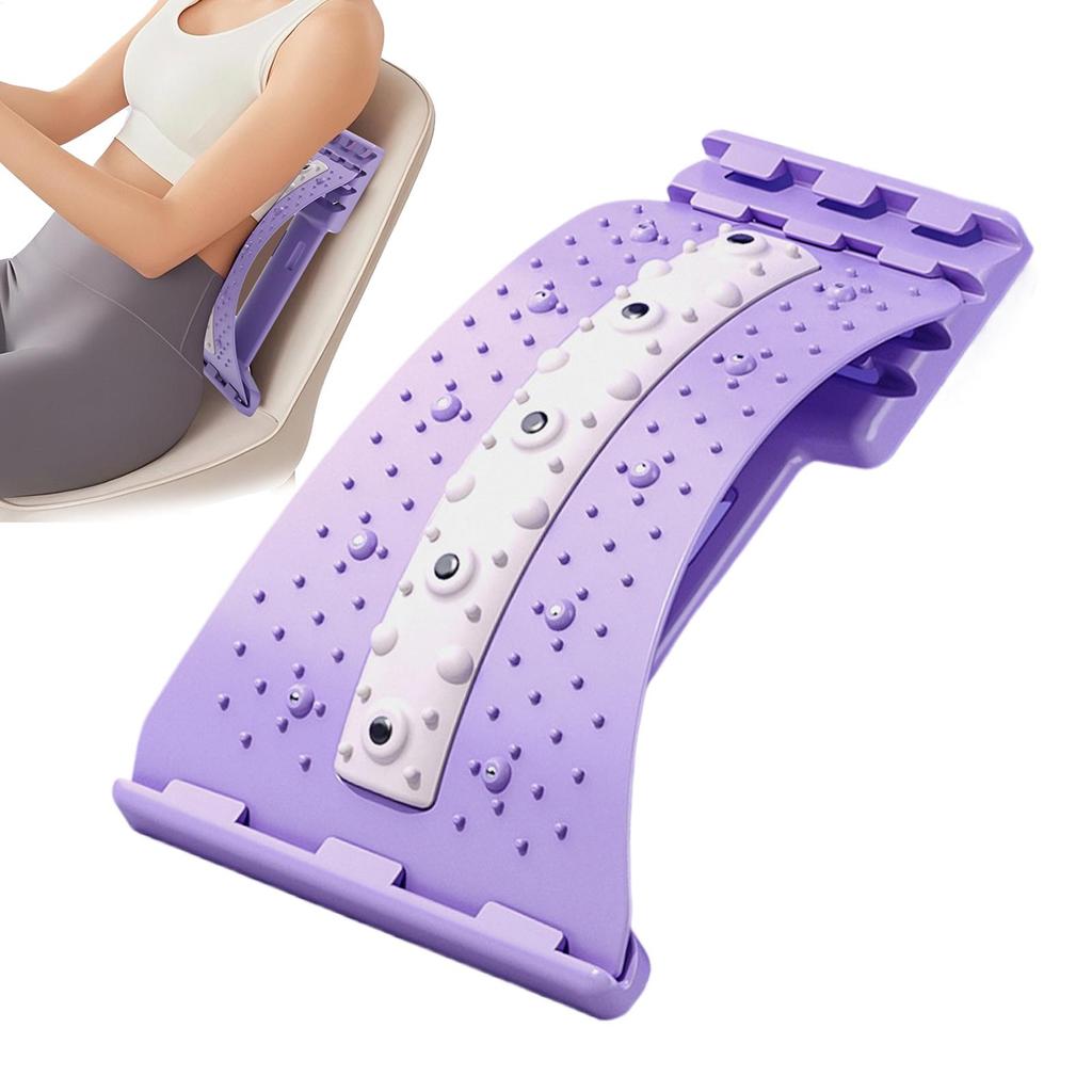 Lumbar Back Stretcher 4 Level Adjustable Lumbar Support Board Lower And Upper Back Cracker For Women Men Adults Athletes