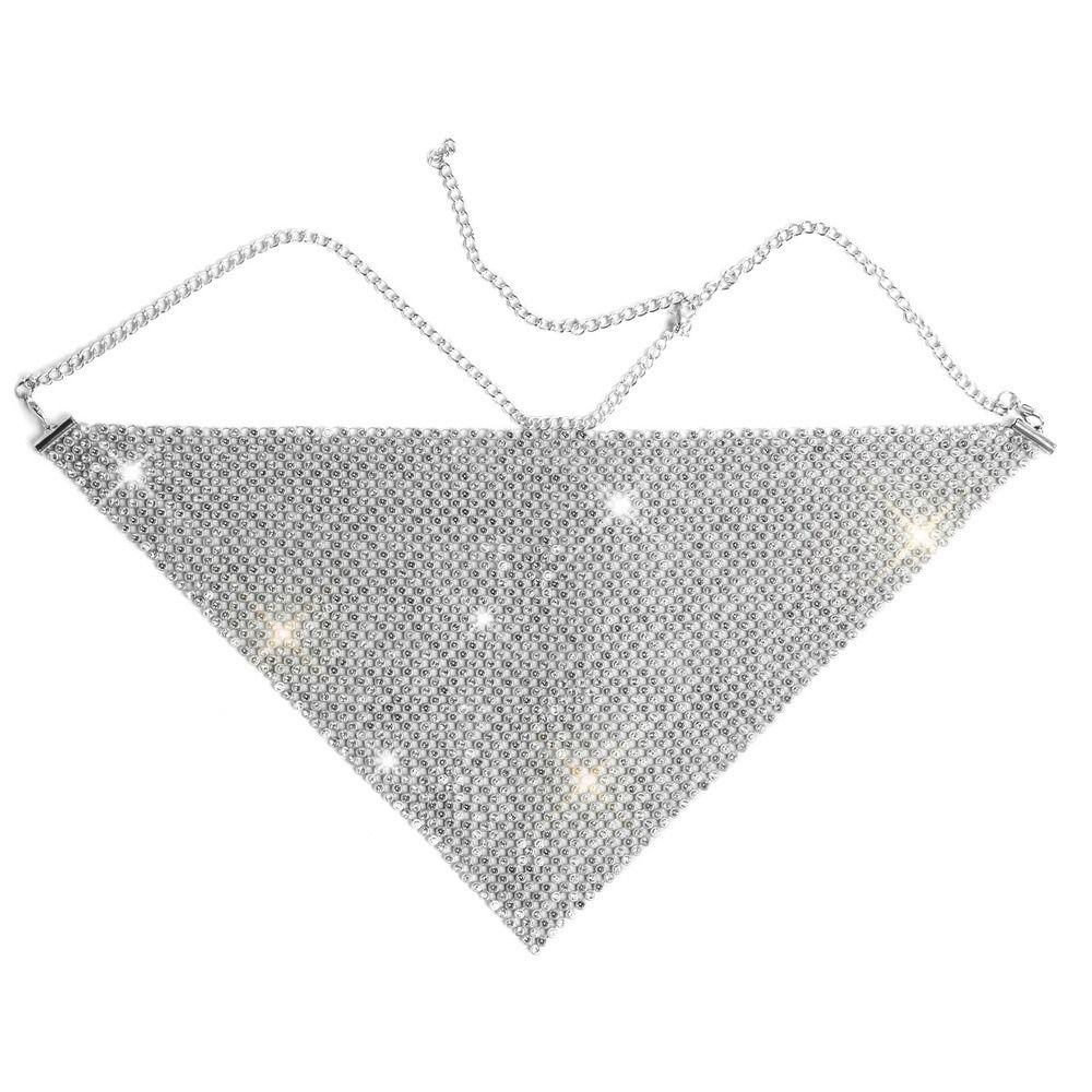 Vintage Rhinestone Face Mask Crystal Half-face Veil Jewelry Dance Party Jewelry  Banquet