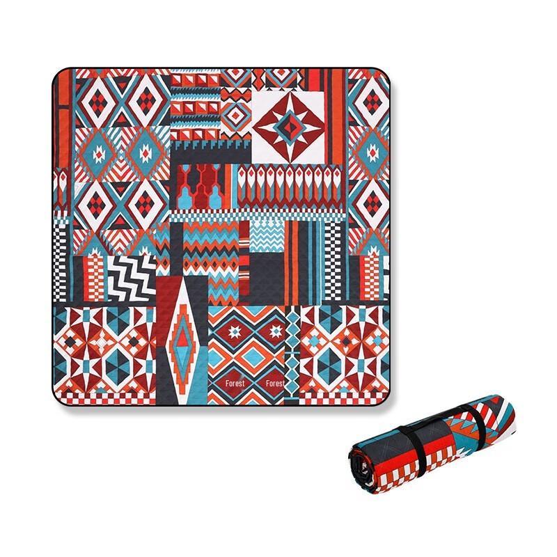 FTLY Ethnic Style Ultrasonic Moisture-Proof Outdoor Mat
