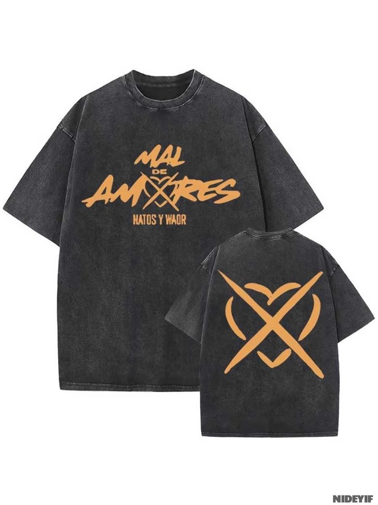 Rapper NATOS WAOR Tshirt for men Album  Merch  Cotton Oversized T shirt Vintage Washed NW