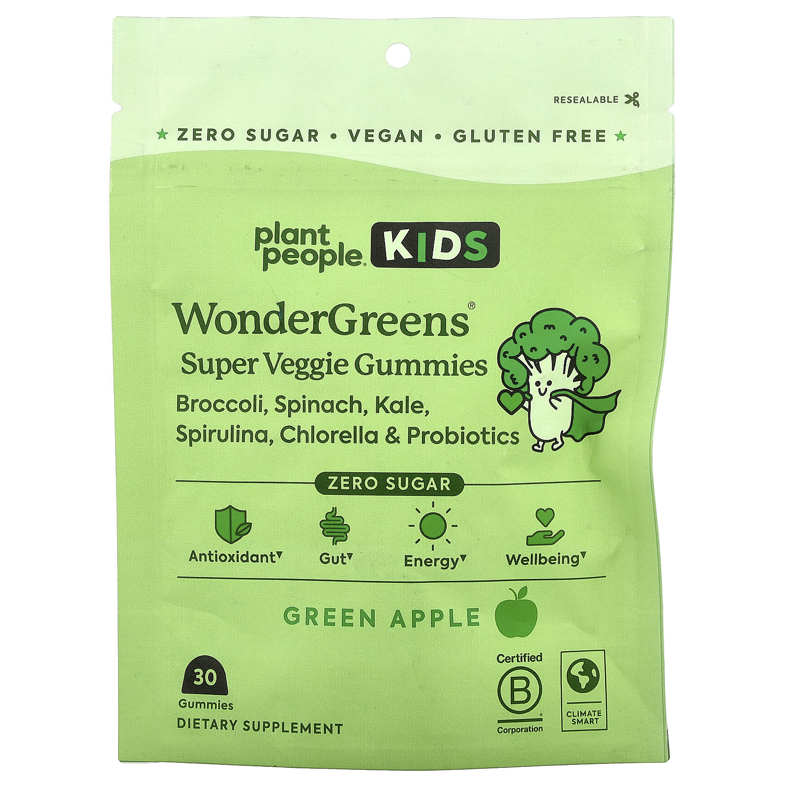 

Wondergreens® Super Veggie Gummies for Kids, Green Apple, 30 Gummies