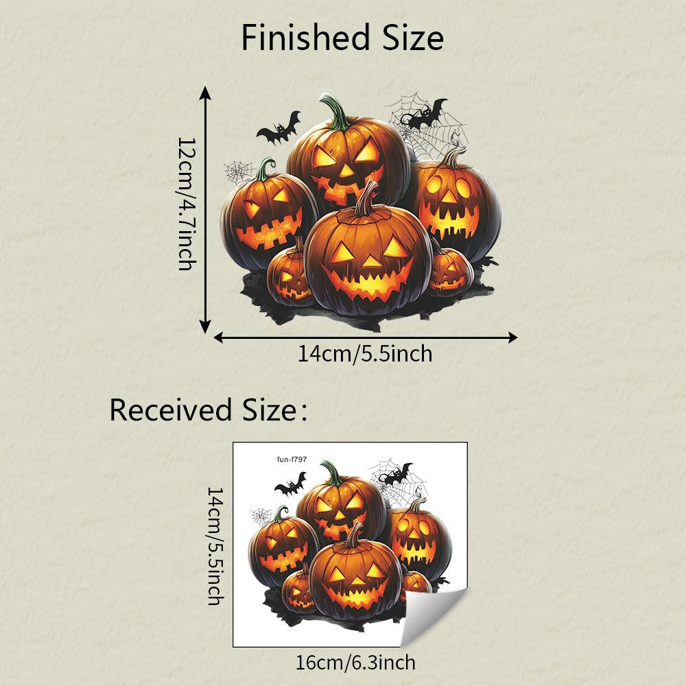 

Хэллоуин Тыква Летучая мышь Наклейка на автомобиль Праздничная и Ужасающая Атмосфера Украшение Наклейка на автомобиль