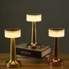Modern Portable Retro LED Table Lamp Simple Rechargeable Wireless Night Light Aluminum Body for AC Decorative Restaurant Bar