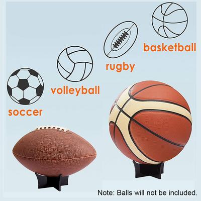 Acrylic Ball Holder Basketball Display Stand Football Volleyball Soccer Display Stand Triangle Rack Sports Ball Storage Bracket