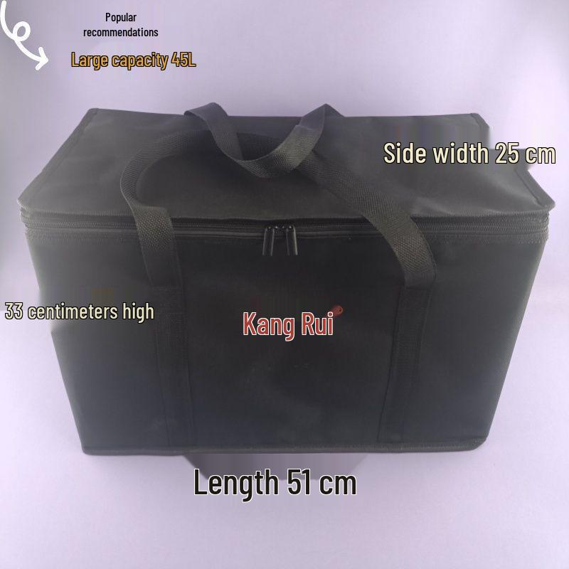 Large Capacity Insulated Picnic Cooler Bag - Handheld Ice Box for Outdoor, Takeaway & Bento