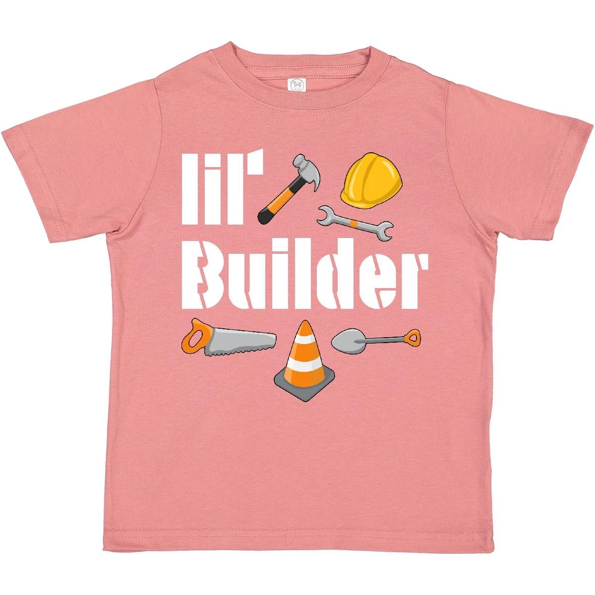 Inktastic Lil Builder- Future Construction Worker Toddler T-Shirt Children Job 150