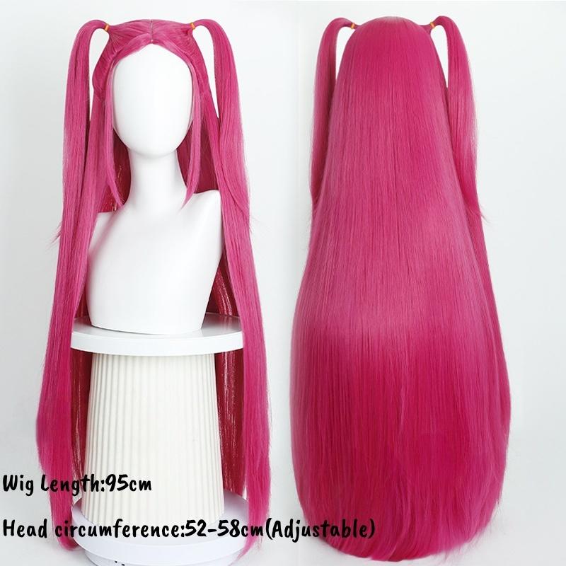 Movie Anime Cosplay Wigs Purple Black Red Long Hair Heat Resistant Synthetic Wigs Carnival Props