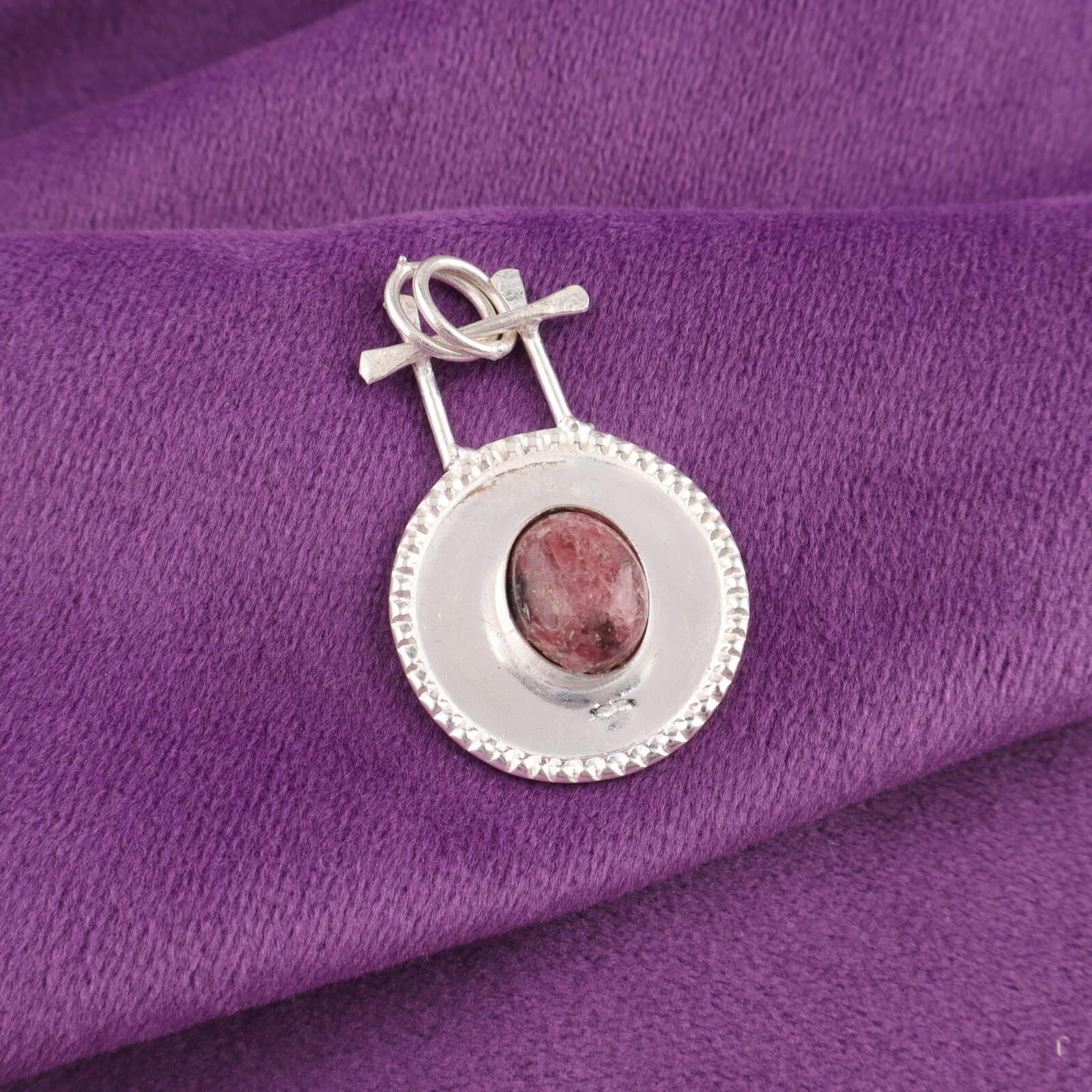 

Oval Black Rhodonite Gemstone 925 Sterling Silver Engagement Gift Unique Pendant PP-57-28