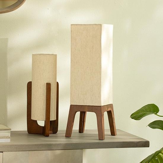 Wooden Table Lamp for Bedroom Bedside Lamp  Eco- Friendly Table Lamp for Living Room Sustainable Home Décor Items Bedroom Décor