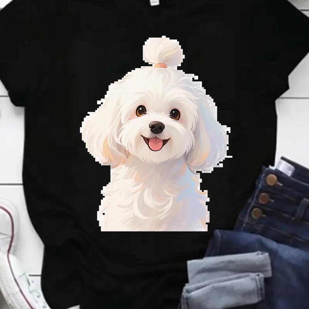 Cute Golden Retriever Puppy TShirt Kawaii Dog Print Casual Short Sleeve Tee for Unisex Dog Lover Pet Owner Gift Y2k Top