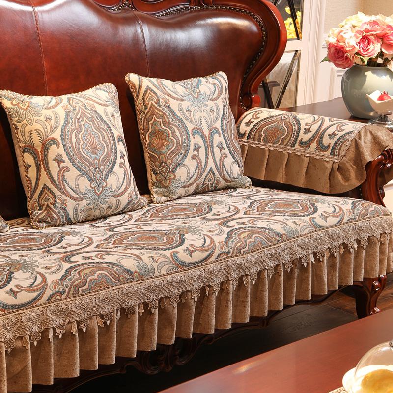 Europe Style Retro Jacquard Chenille Sofa Cover Furniture Sofa Armrest Chair Protector Towel Anti Slip Slipcover Home Sofa Towel