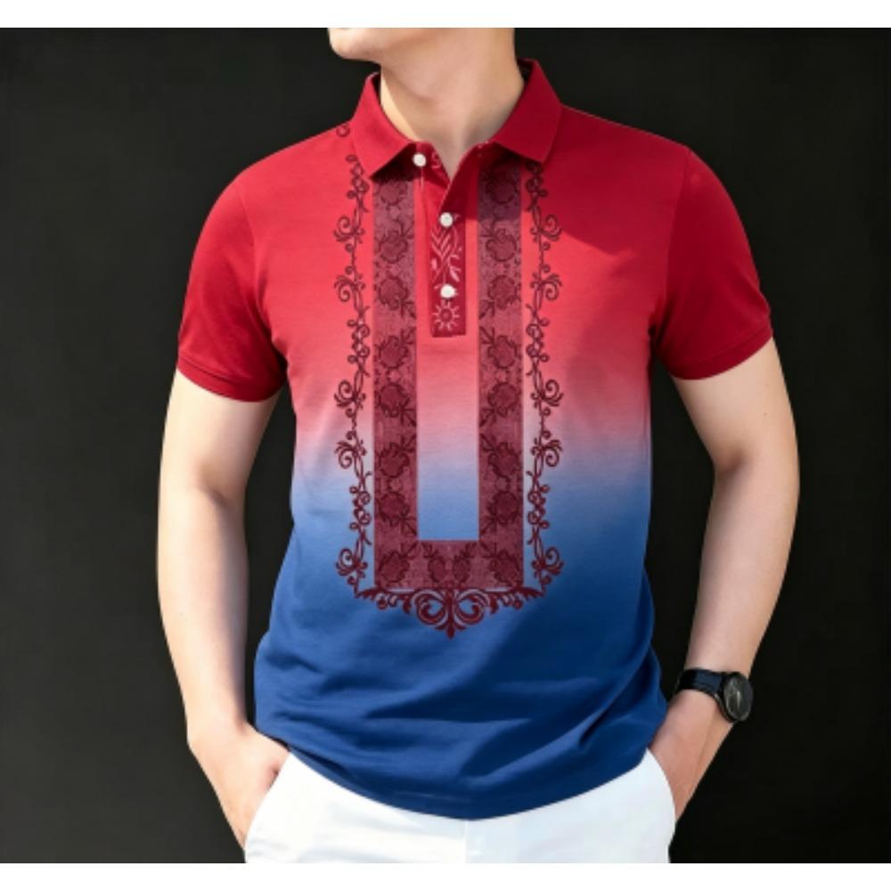 Summer Multi-color Print Polo Shirt Men's Outdoor Street Short Sleeve Tees Top Fashion Home Casual T-shirt Men's and Women's Polo Shirt
