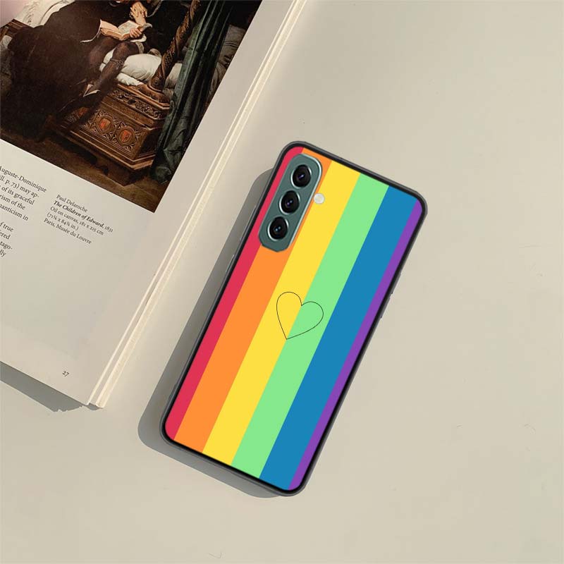 Rainbow Gradient Love Phone Case for Samsung A54 A14 A24 A34 A17 A37 A57 A55 A35 A25 A15 A07 A05S A04S A12 A22 A32 A52S A72 Gala