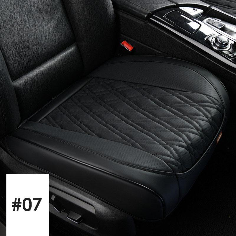 Universal PU Leather Quilting Car Front Seat Cover Auto Interior Accessories Half Surround Bottom Protector Cushion Seat Covers