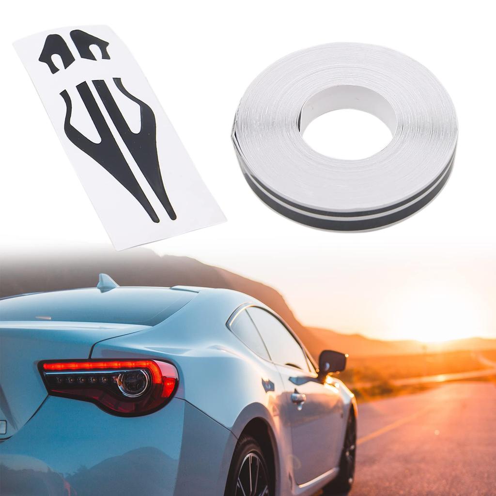 Kyonuza Autoaufkleber Autoklebeband Vinylaufkleber Wasserdichtes Klebeband DIY-Aufkleber 12mm Weiß