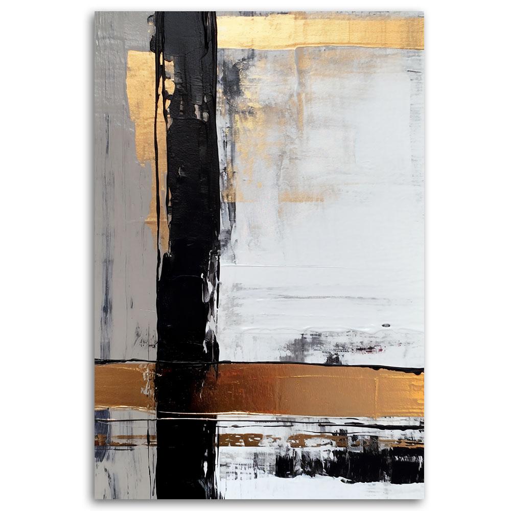 Canvas print, Abstraction with gold accents