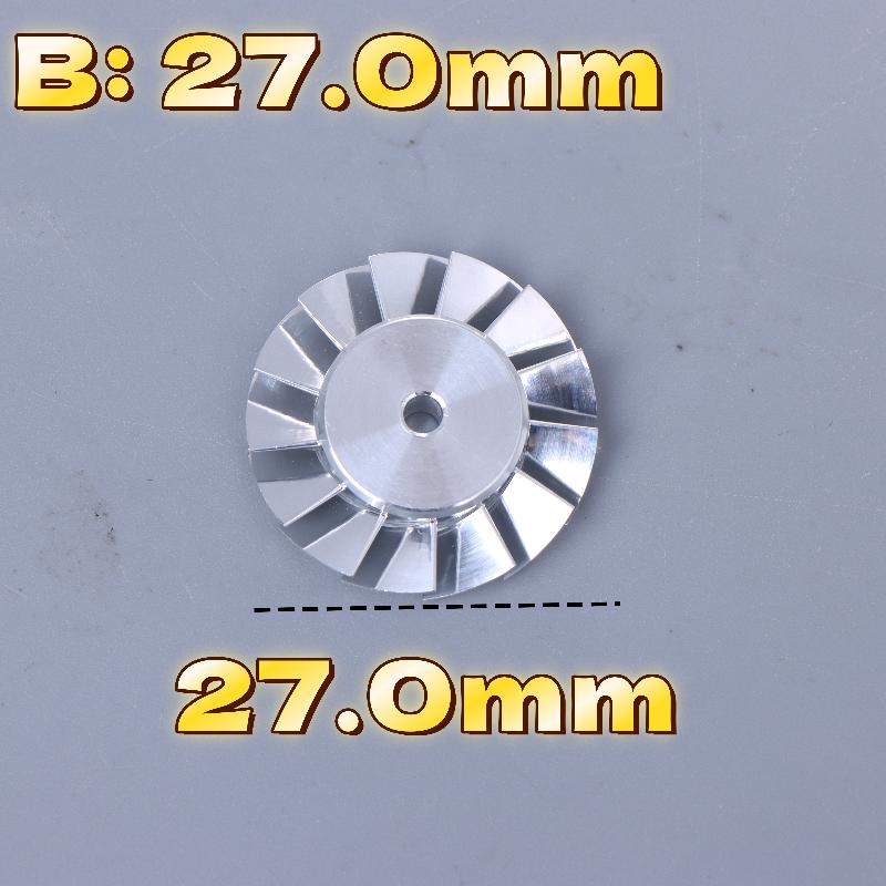 1Pcs 3mm Hole 26.8/27.0mm CNC High-precision Aluminum  For High Speed 100000RPM Ducted Fan Blade  Hair Dryer