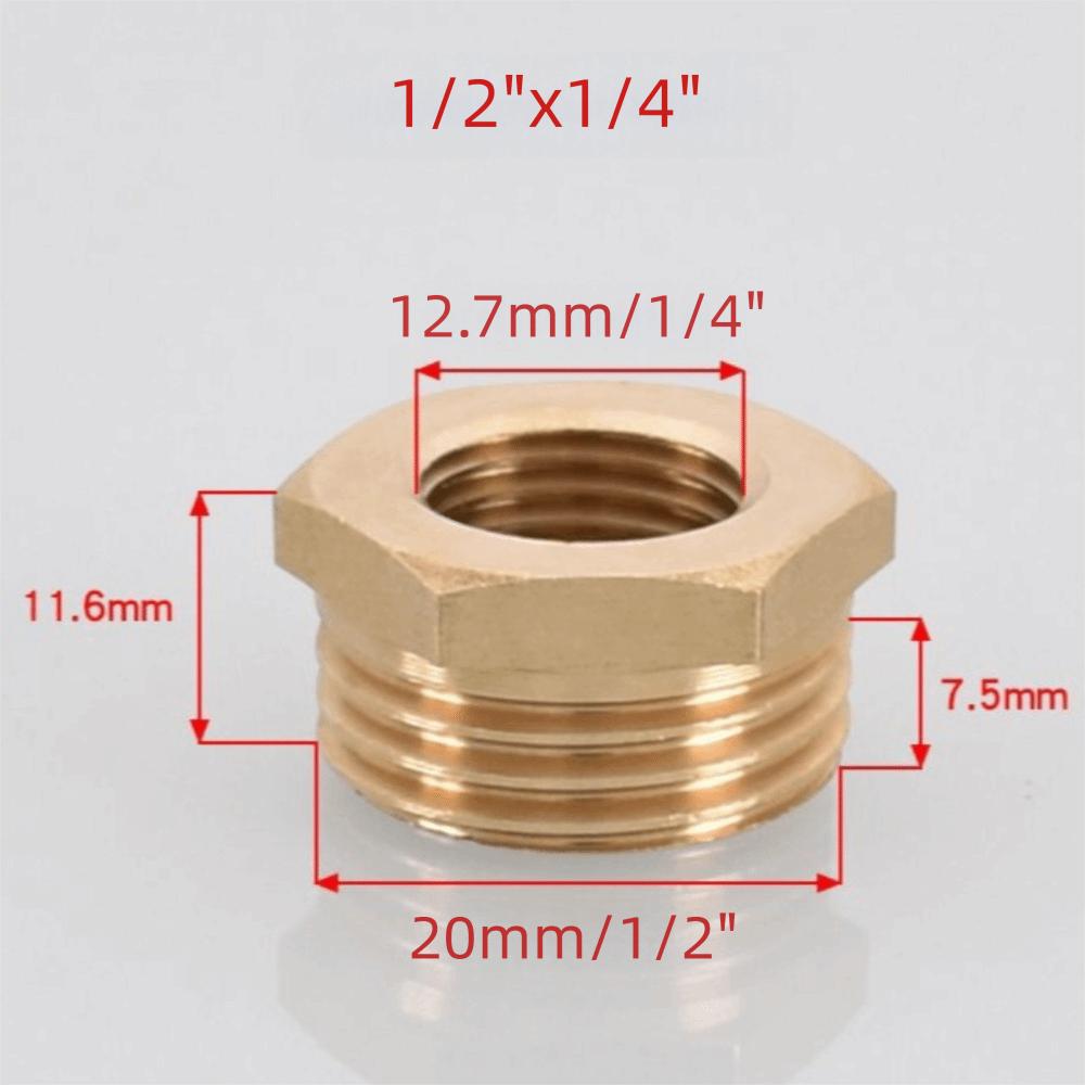 Brass Brass Hex Bushing 1/8 1/4 3/8 1/2 3/4 Water Gas Adapter Coupler Reducer Pipe Fitting