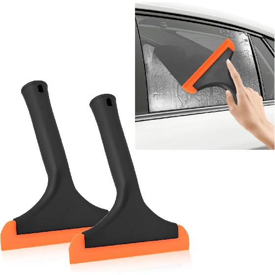 Kleine Siliconen Raamwisser, Auto Voorruit Schoonmaak Wisser met 5,9 Inch Blad & Antislip Handvat, Multifunctionele Waterblad Wisser voor Glas