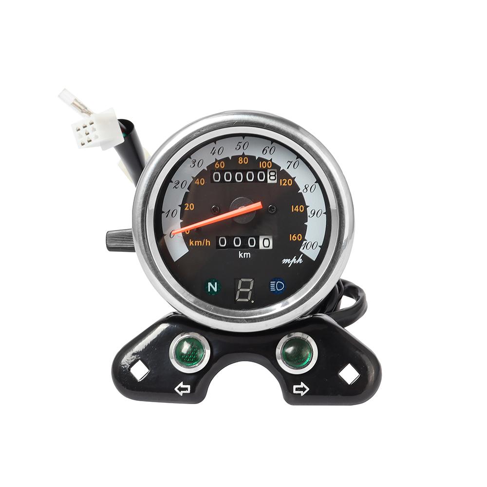 Universal DC 12V Motorcycle Odometer Speedometer Tachometer Dual Speedo Meter Retro for Suzuki Cafe Racer