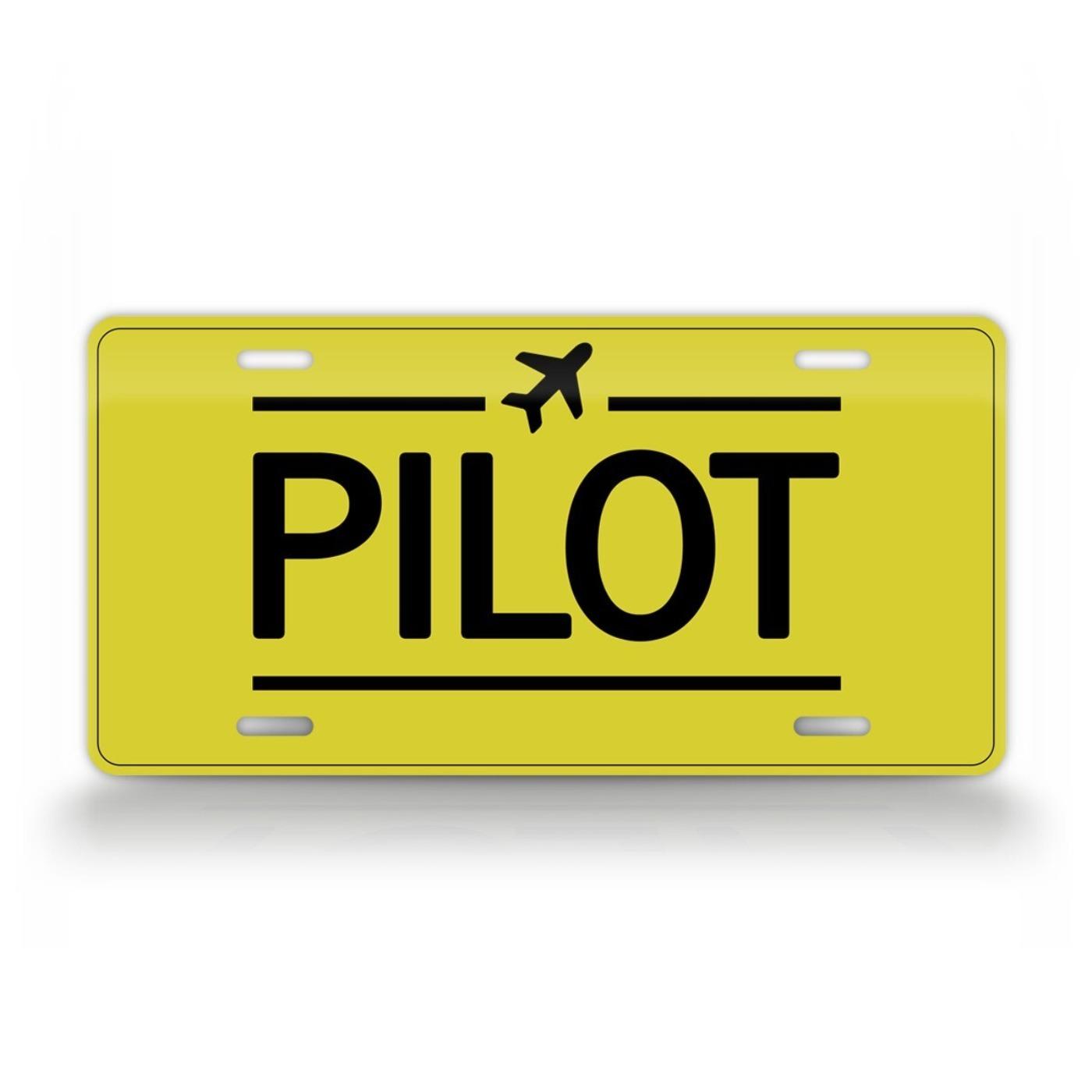 

Personalized Yellow Pilot Airplane Tin Sign Vintage Metal Poster Retro Wall Art Home Bar Garage Decor білий