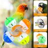 Bird Stand Perch Toy with Rotating Balls Creative Rotating Bell Balls with Perch Puzzle Bird Perch Spinner Toy Anti-Slip Bird