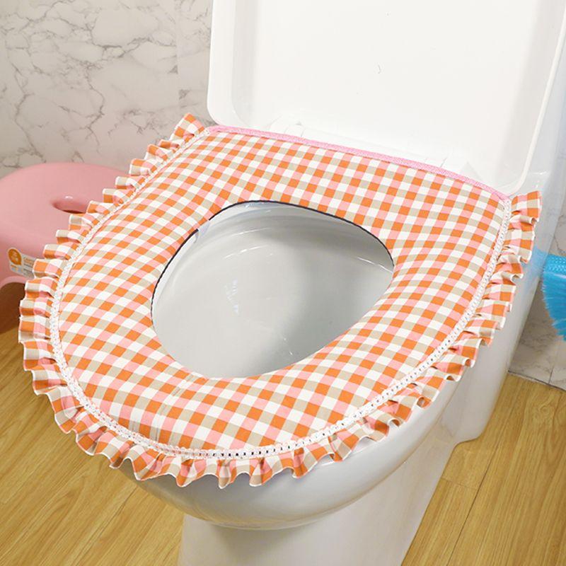 

Fashionable Toilet Seat Cushion Waterproof Toilet Cover Large Adhesive Buckle Universal Toilet Seat Cushion, Suitable for Most Toilets Zipper