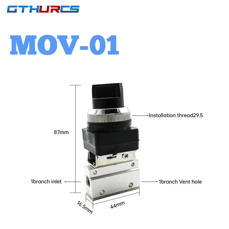 Pneumatic Mechanical Valve MOV-01 MOV-02 MOV-03 03A Valve Air Switch Control Valve Quick Push Button MOV Ventilation Valves 4