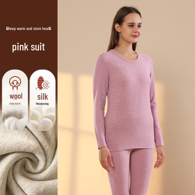 Męski Termiczny Garnitur z Kaszmiru, Jedwabiu i Aksamitu z Półgolfem na Zimę