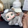 Süße Vinyl-Kätzchen-Puppe Plüsch-Schlüsselanhänger Weich Kawaii Bauchlage Welpen-Plüschtier Anhänger Heimdekoration Rucksack-Dekoration Paargeschenke