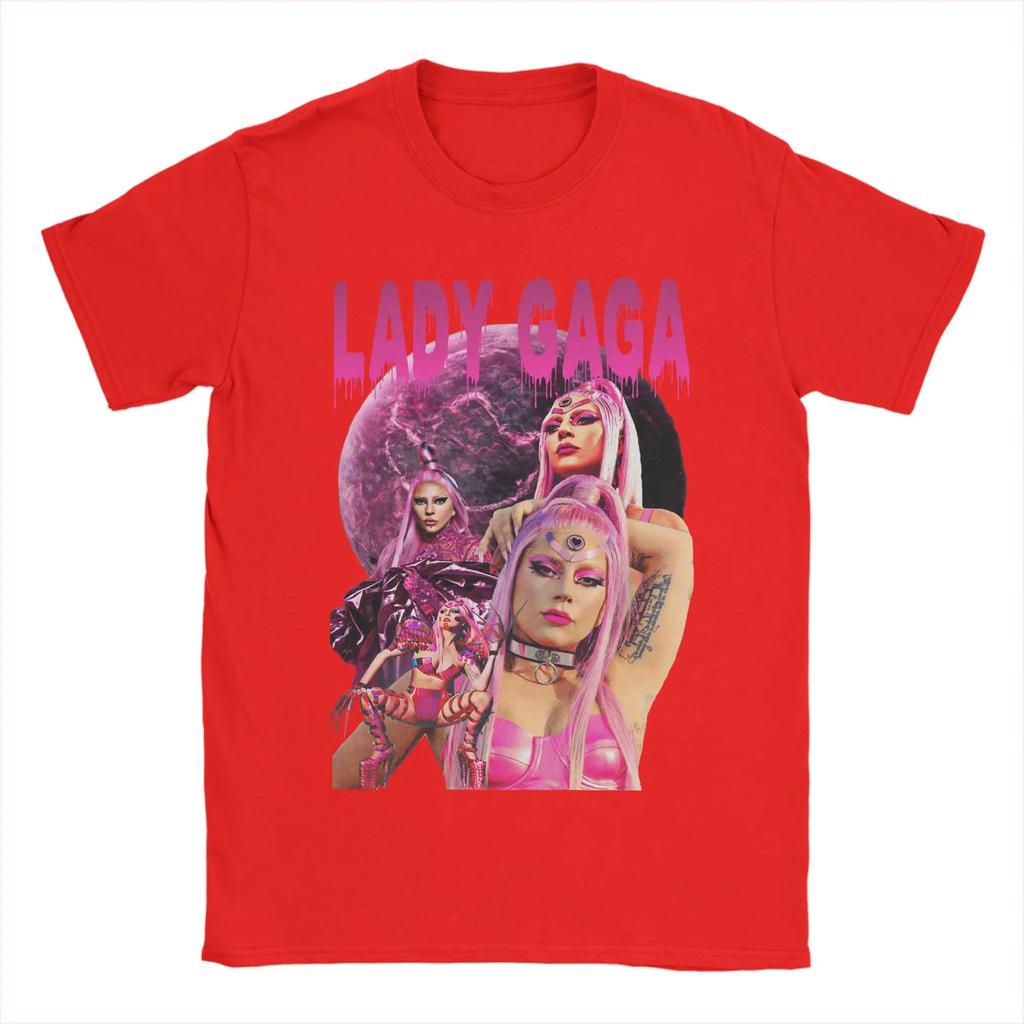 Lady Gaga Pink Drippy Portrait Vintage T-Shirt, Unisex Pop Fan Streetwear Tee, 100% Cotton Casual Short Sleeve Top